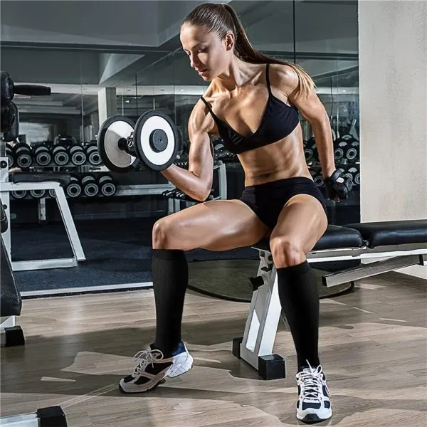 Compression Socks for Women & Men Circulation (3 Pairs) 15-20 mmHg is Best Support for Athletic Running Cycling - Image 4