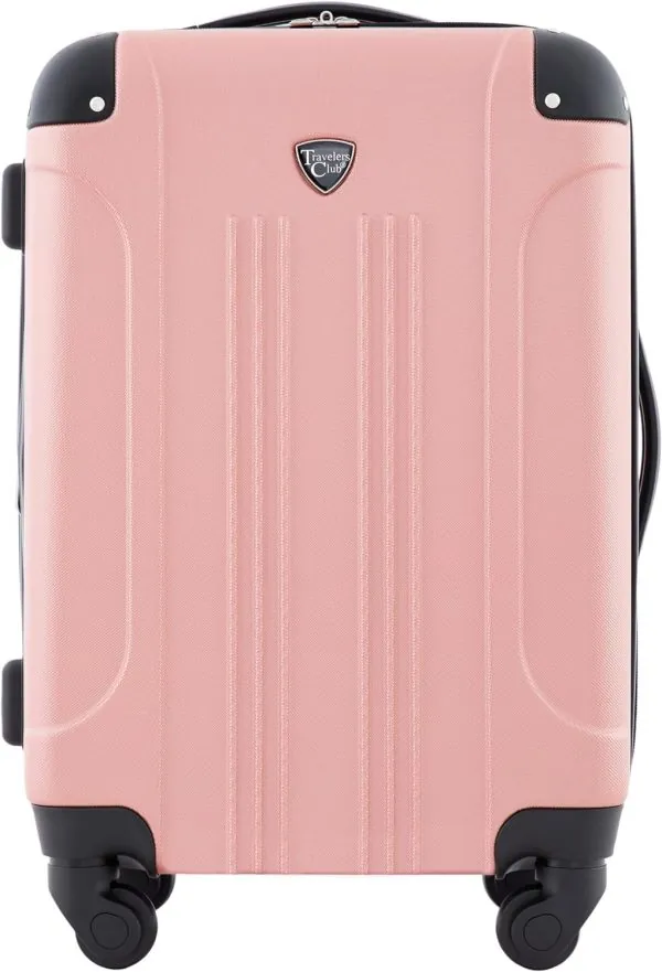 Chicago Hardside Expandable Spinner Luggage, Rose Gold, 20" Carry-On