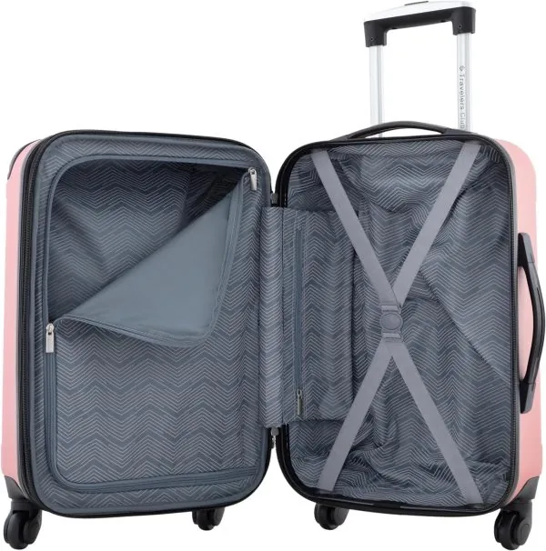 Chicago Hardside Expandable Spinner Luggage, Rose Gold, 20" Carry-On - Image 5
