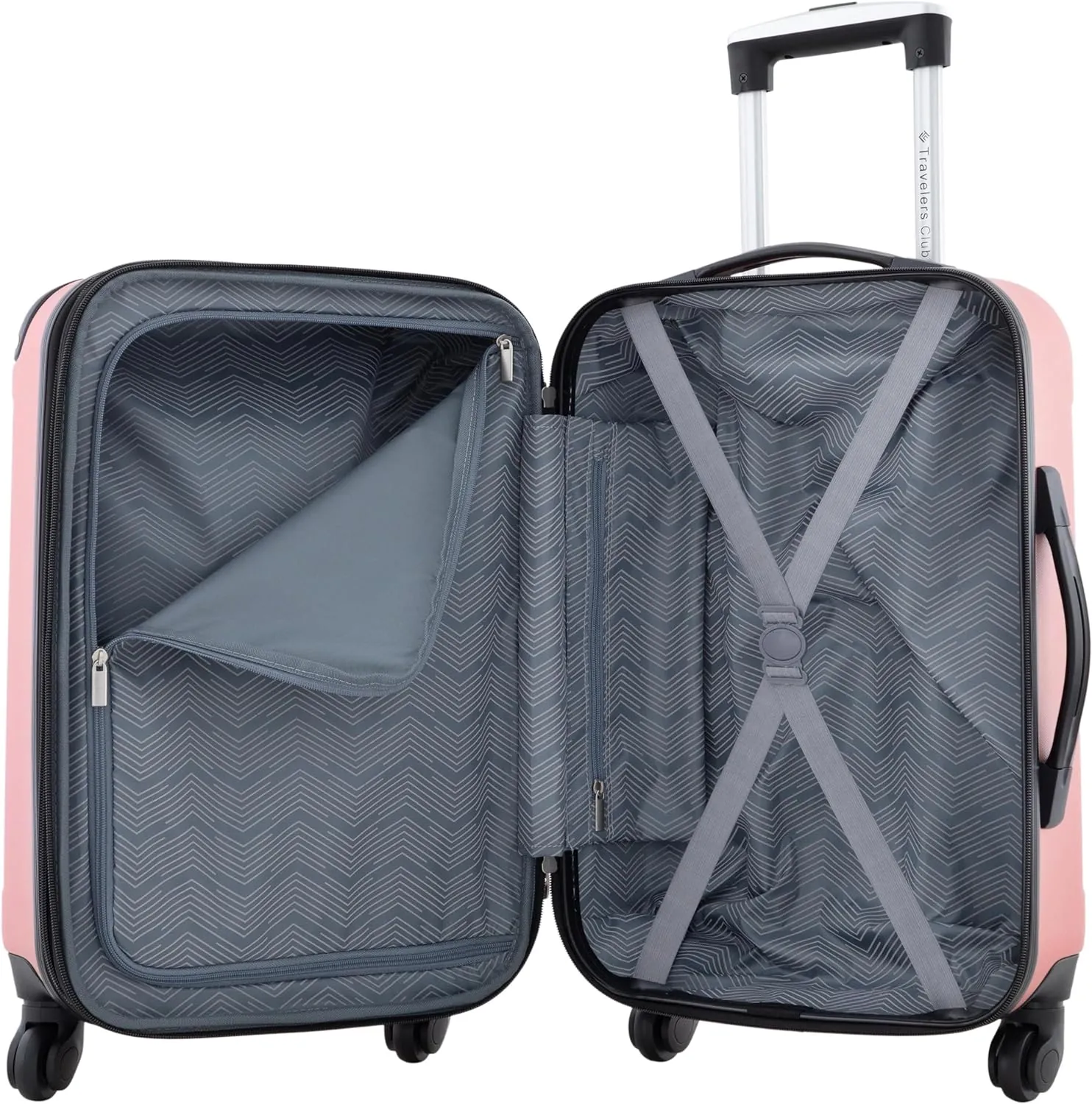 Chicago Hardside Expandable Spinner Luggage, Rose Gold, 20" Carry-On - Image 5